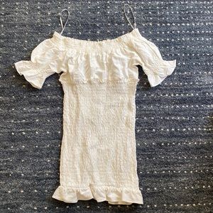 VICI Dolls White Smocked Mini Dress Size Small